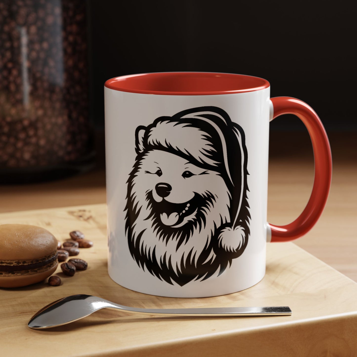 Santa Paws Samoyed 2-Tone Coffee Mug