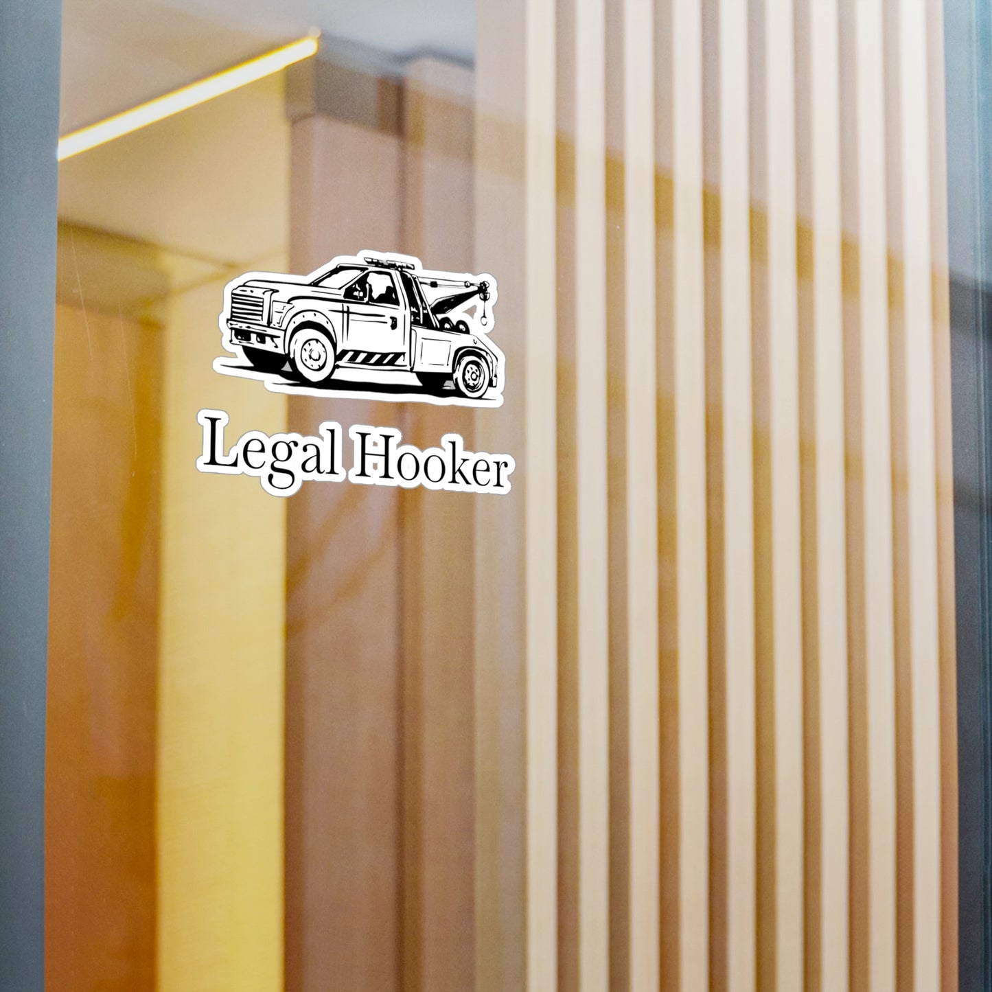 Legal H**ker Wheel Lift Tow Truck Vinyl Decal