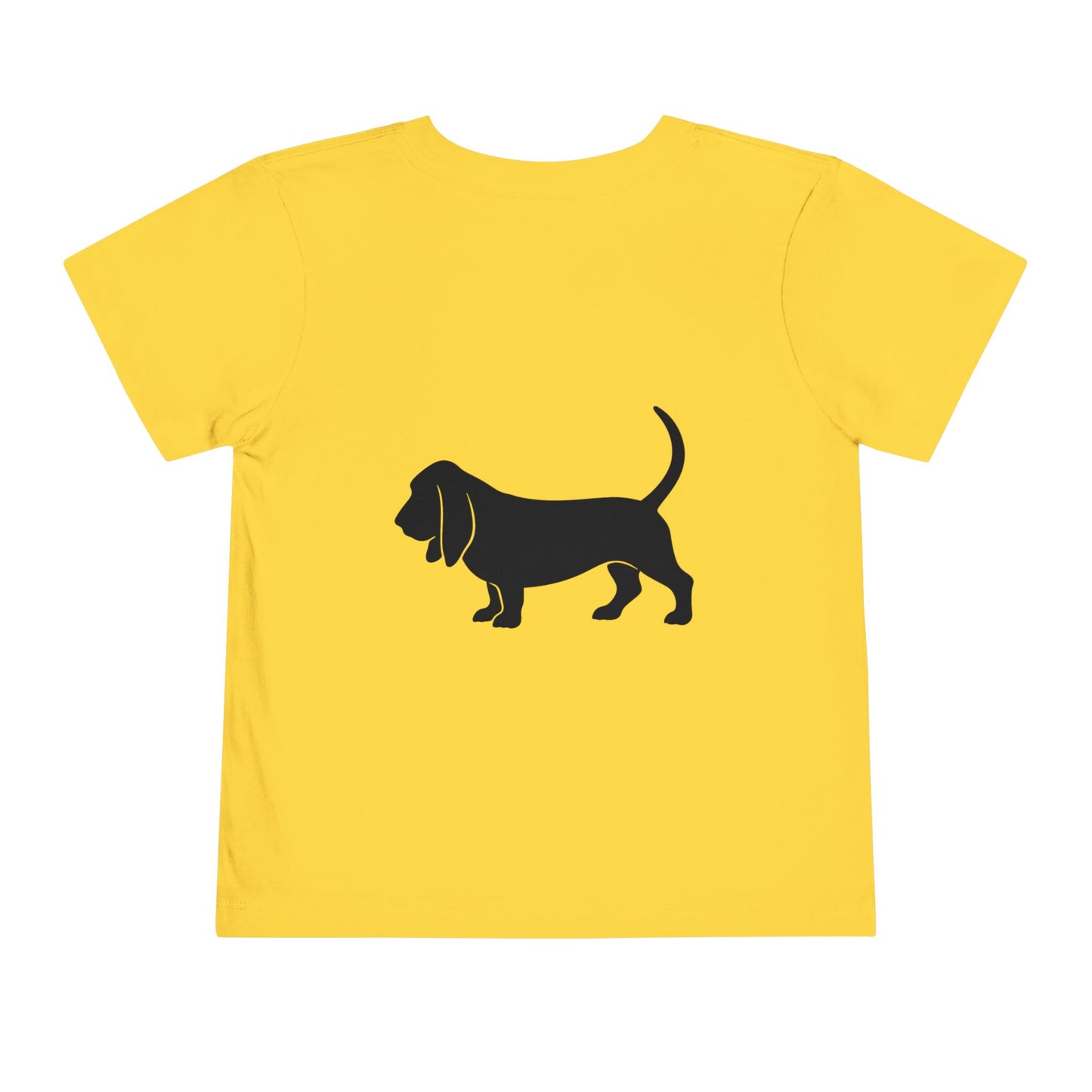 Basset Hound Silhouette Toddler Unisex Short Sleeve Crewneck Tee