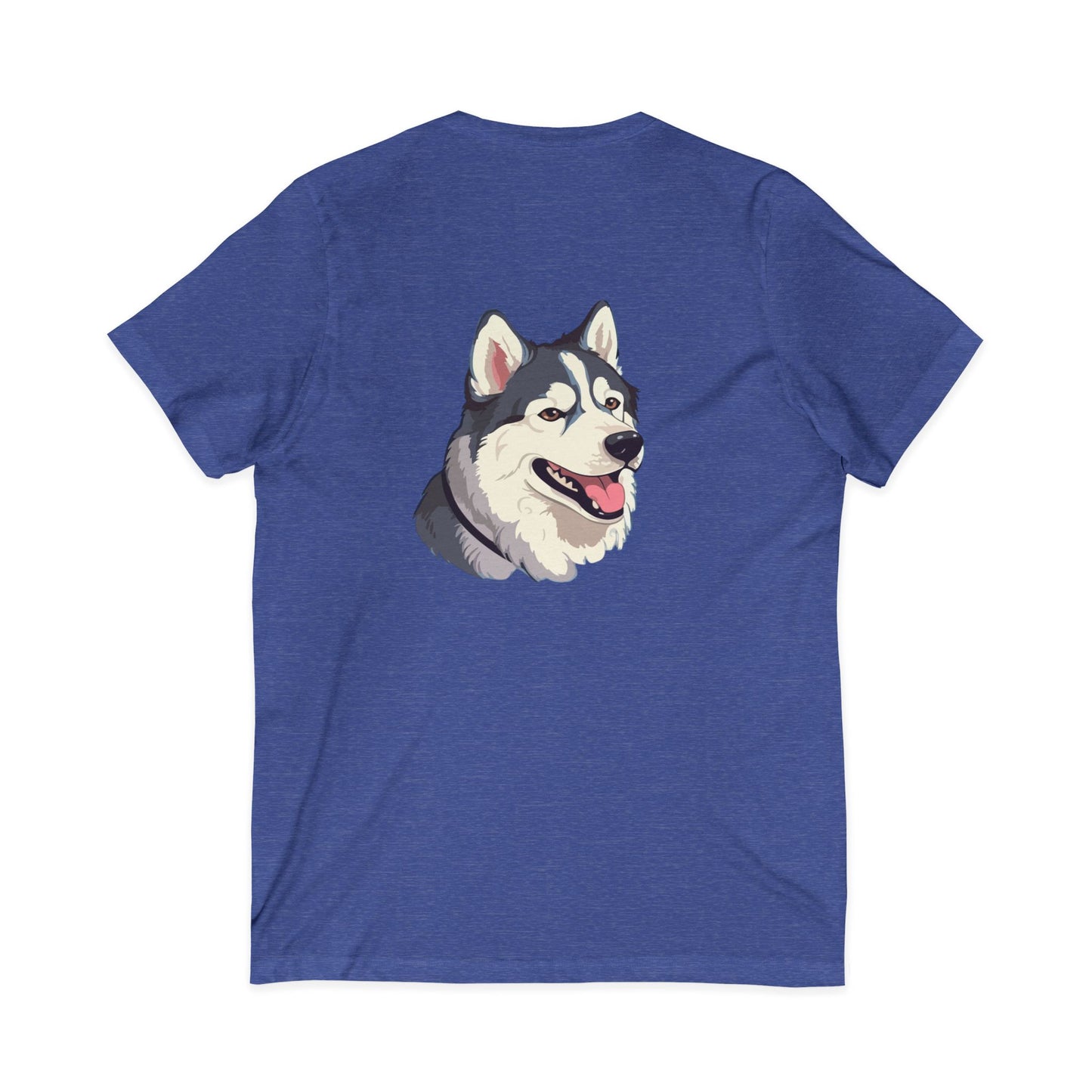 Malamute Head Unisex Short Sleeve V-Neck Tee