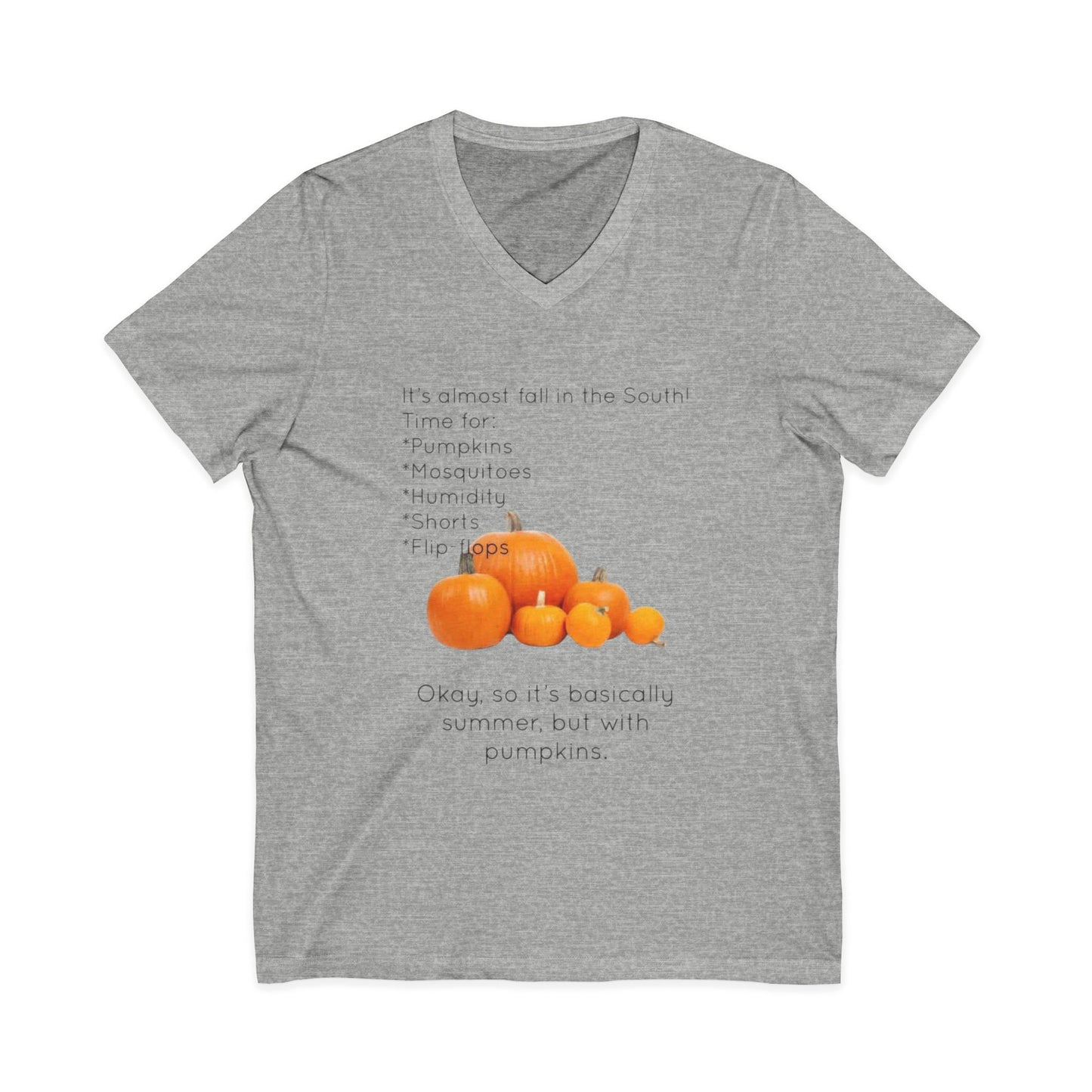 Fall In The South Unisex Short Sleeve V-Neck Tee