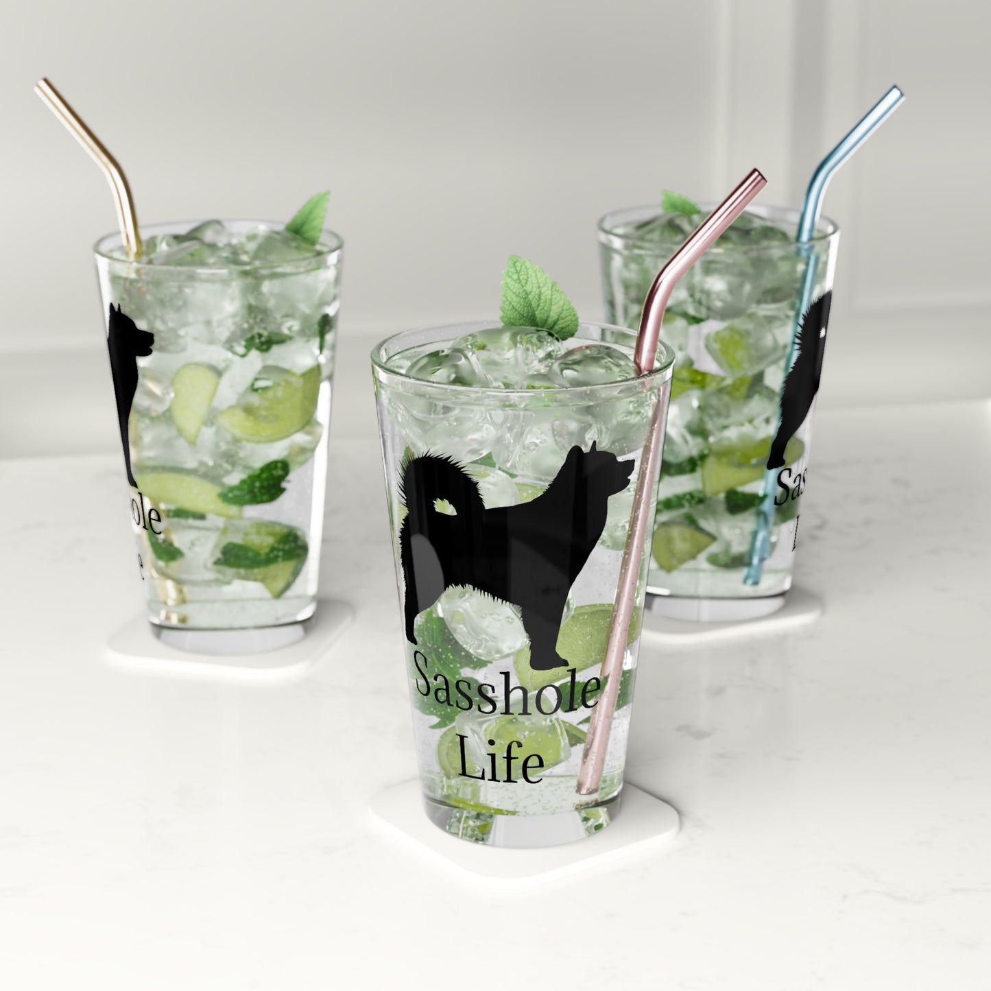 Sasshole Life Drinking Glass
