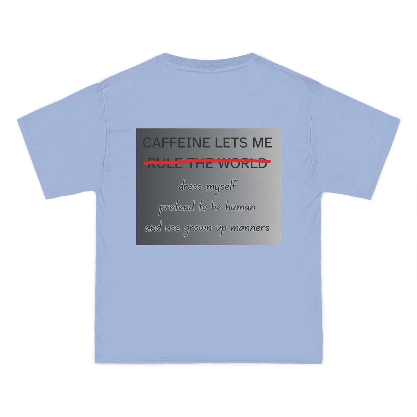 Caffeine Lets Me Men's Short-Sleeve Crewneck Tee