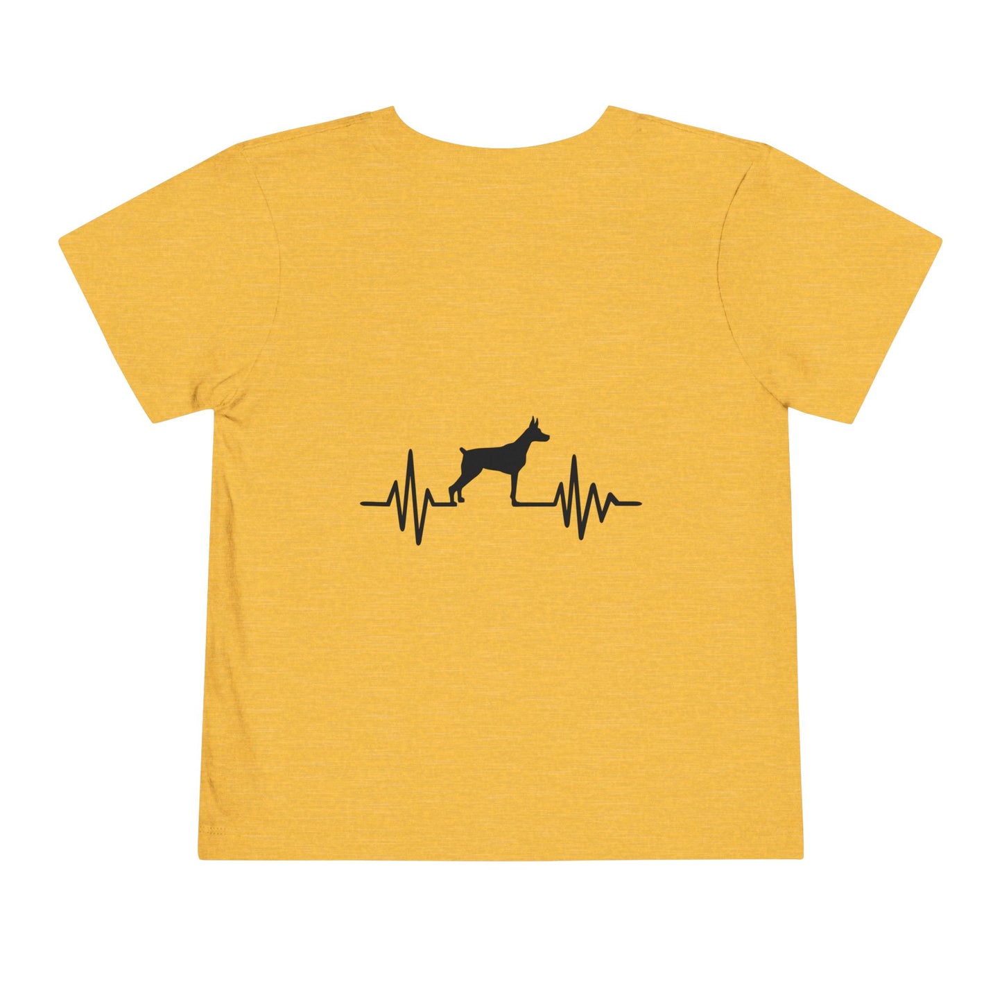 My Heart Beats For Dobermans Toddler Unisex Short Sleeve Crewneck Tee