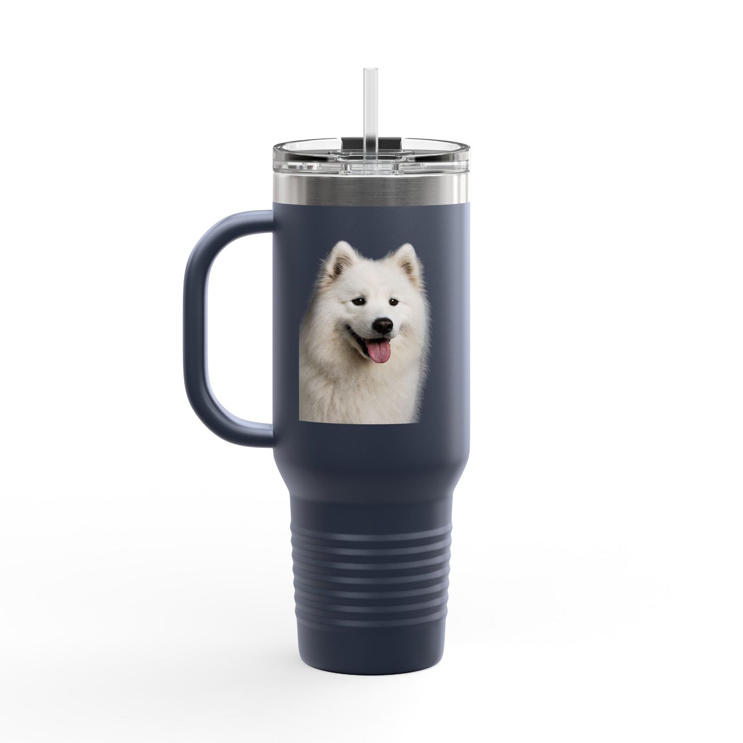 Samoyed Head Insulated Travel Mug