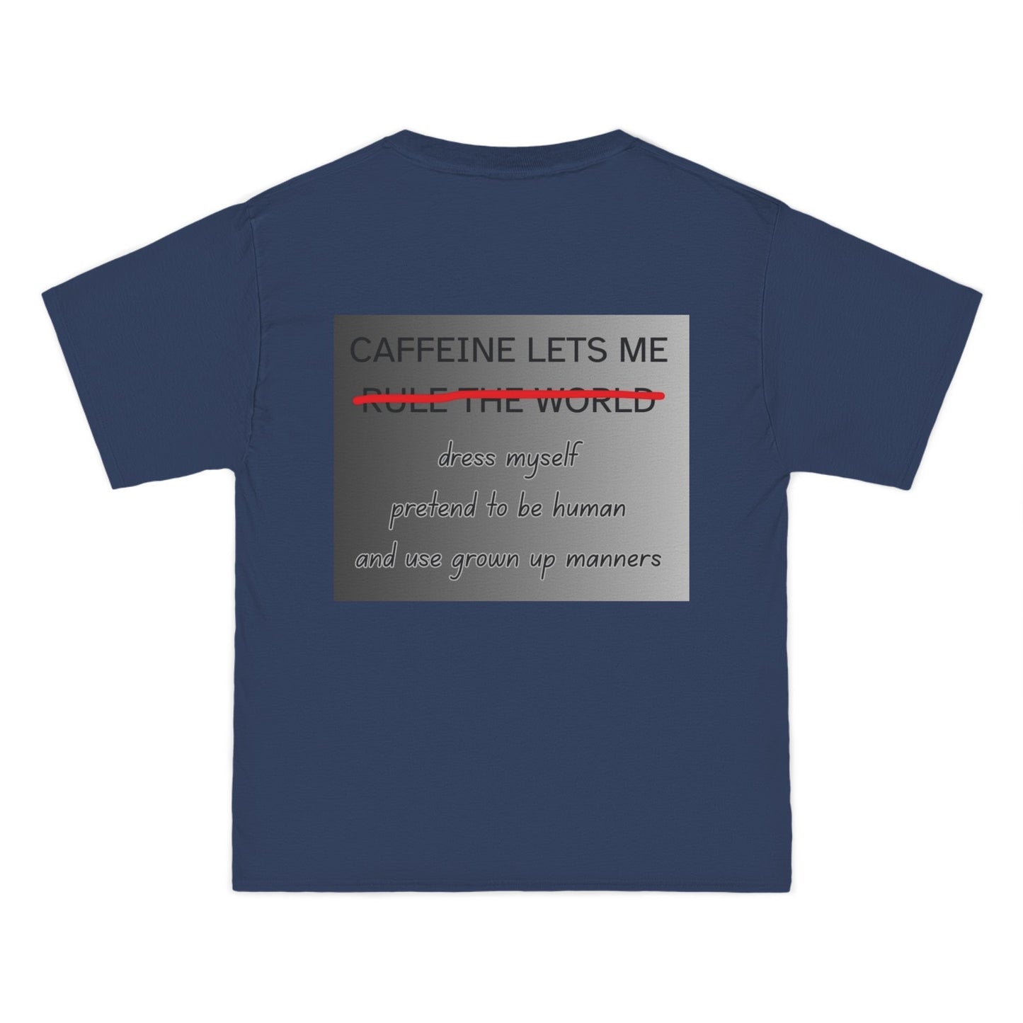 Caffeine Lets Me Men's Short-Sleeve Crewneck Tee