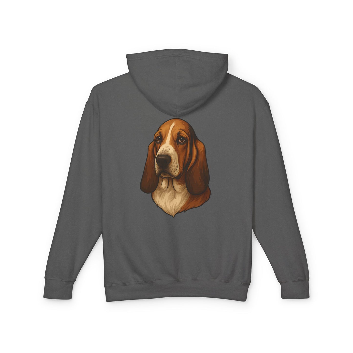 Basset Hound Head Unisex Lightweight Hoodie