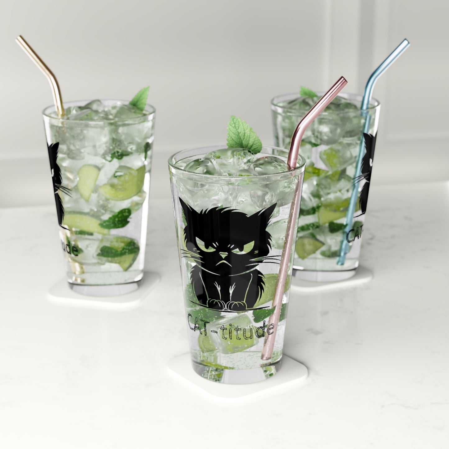 CAT-titude Drinking Glass