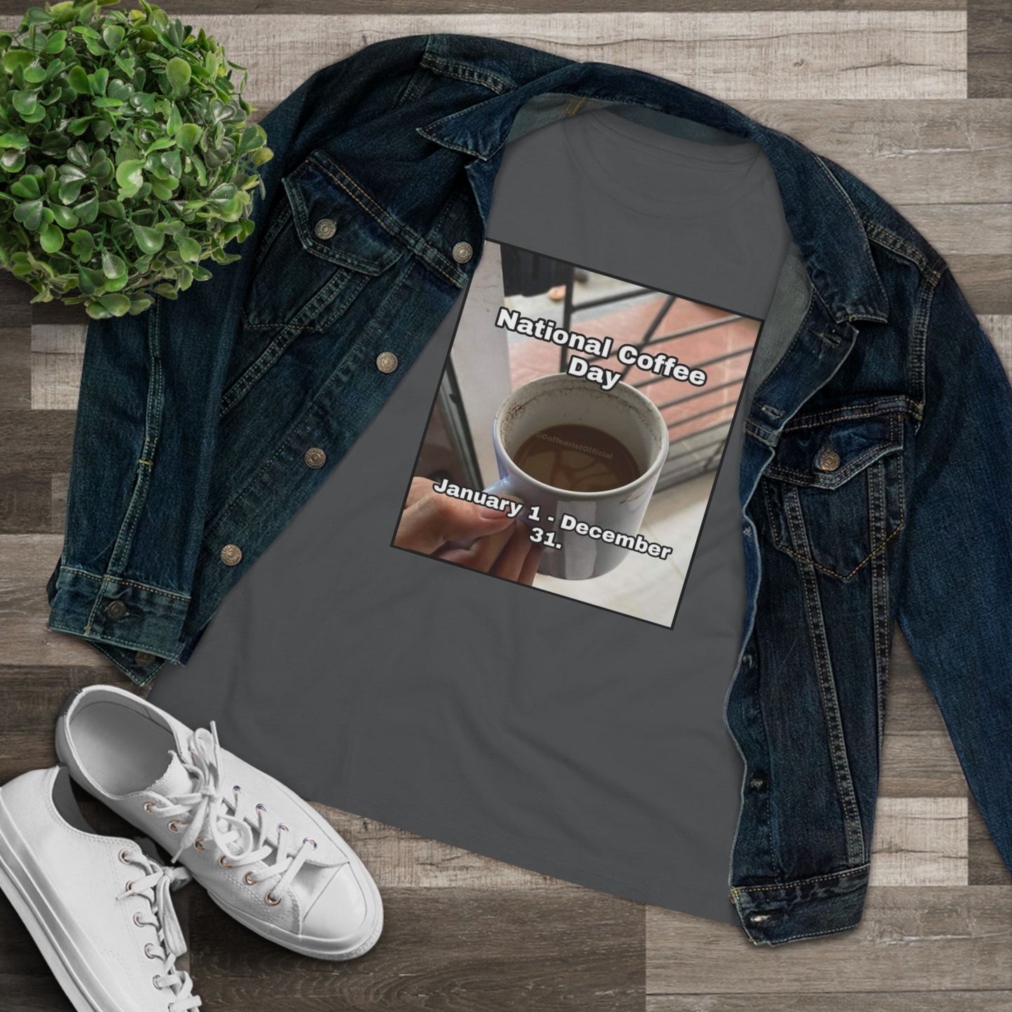 National Coffee Day Women's Short Sleeve Crewneck Tee