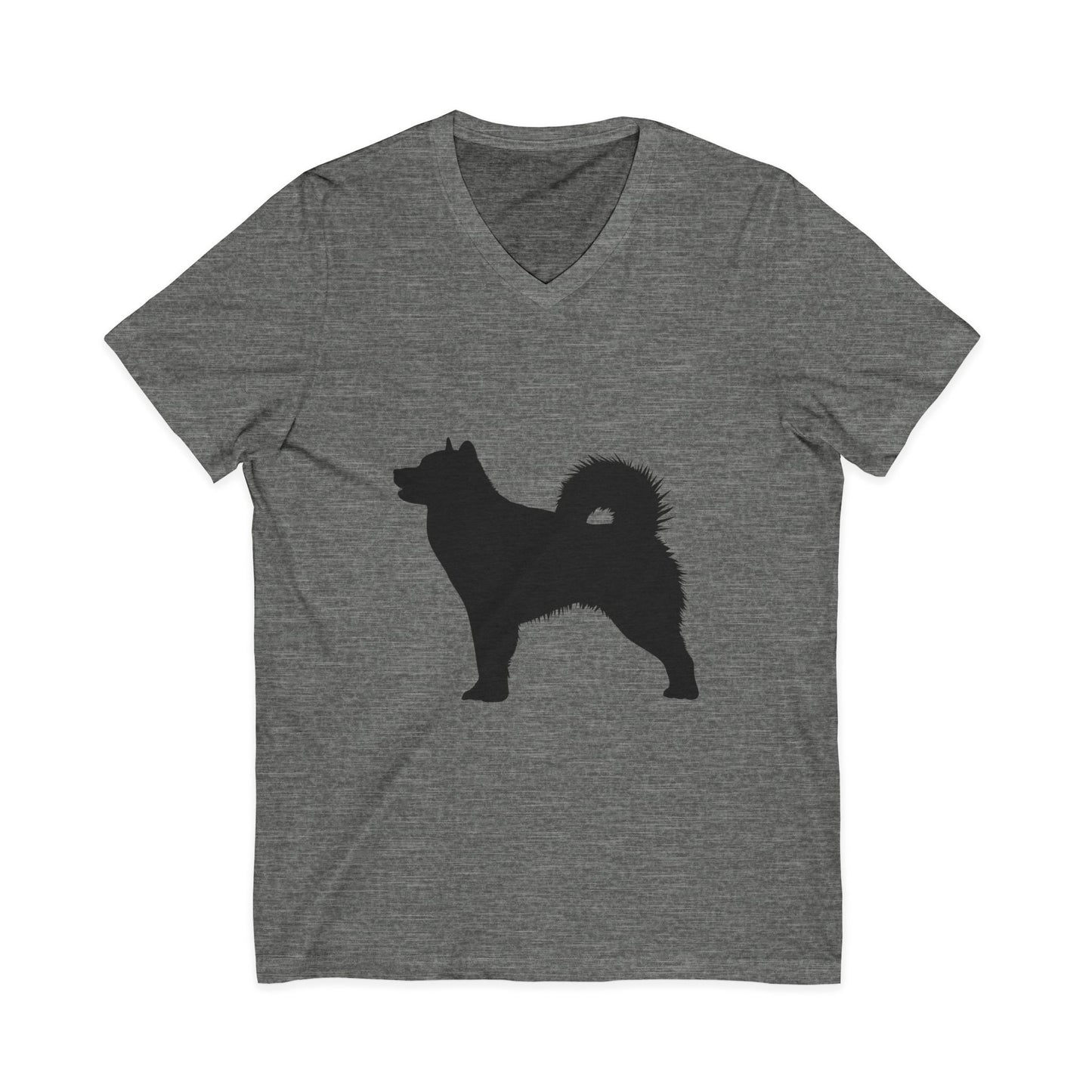 Malamute Silhouette Unisex Short Sleeve V-Neck Tee