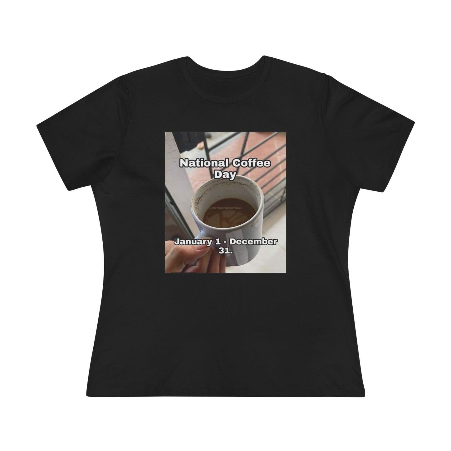 National Coffee Day Women's Short Sleeve Crewneck Tee