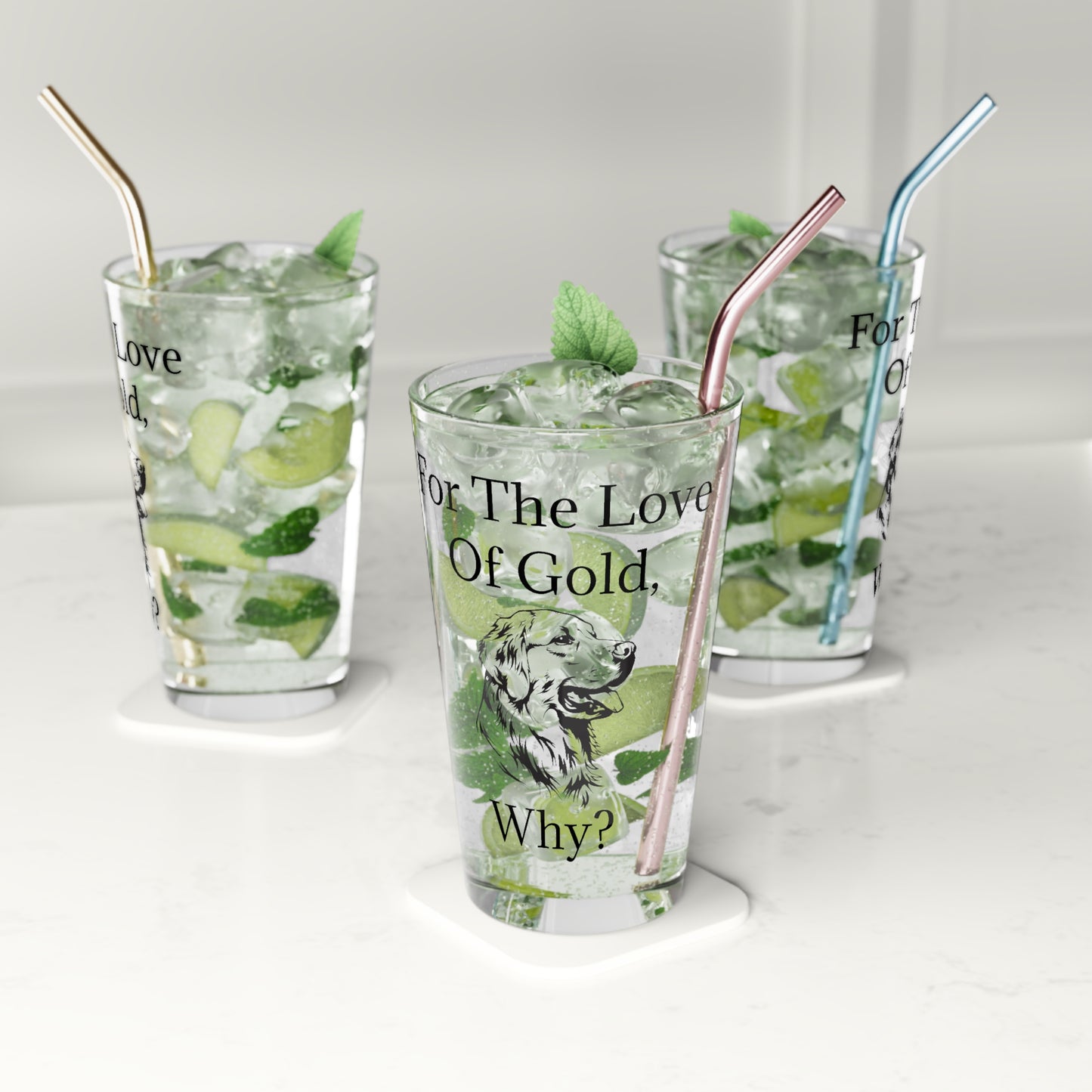 For The Love Of Gold Drinking Glass