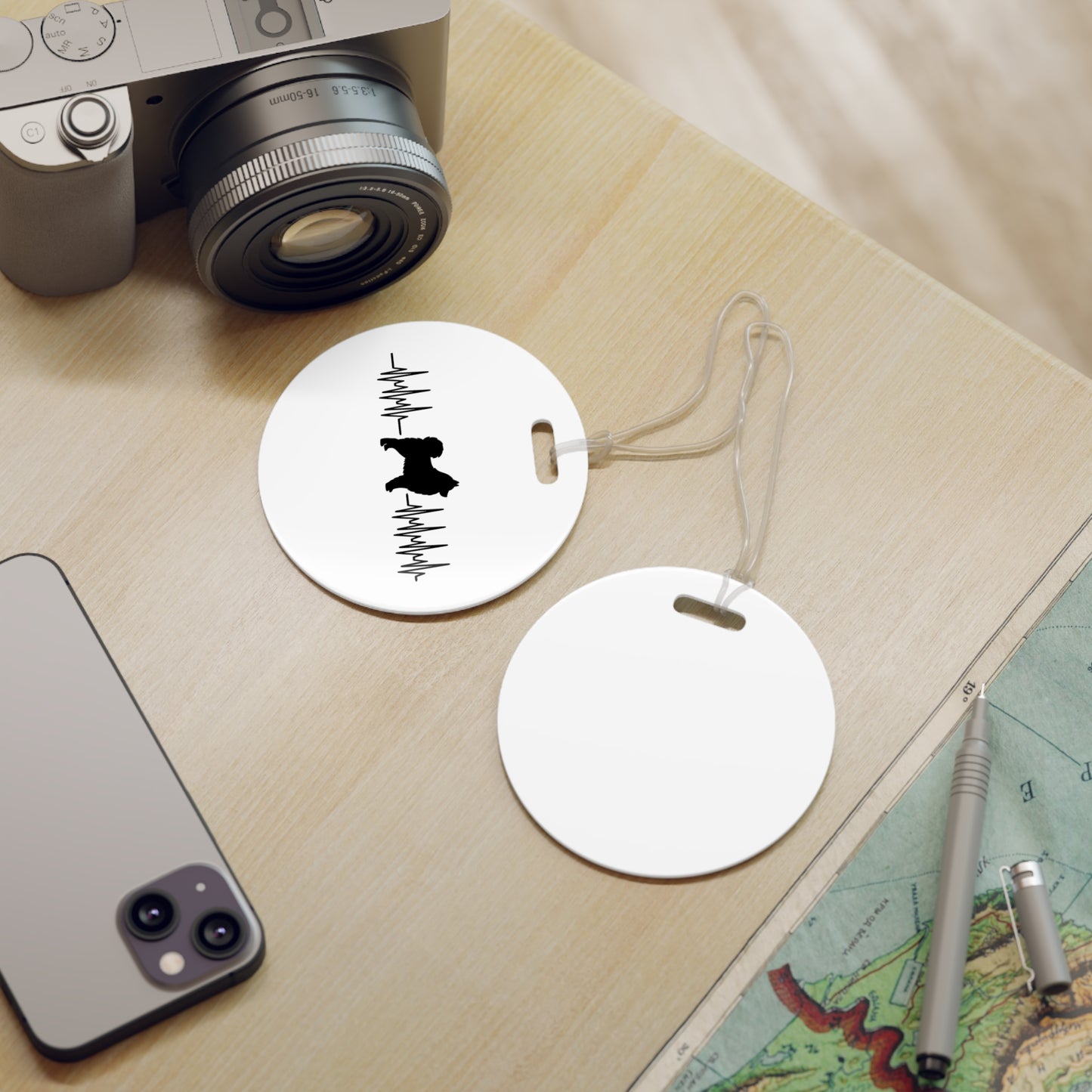 My Heart Beats For Samoyeds Luggage Tag