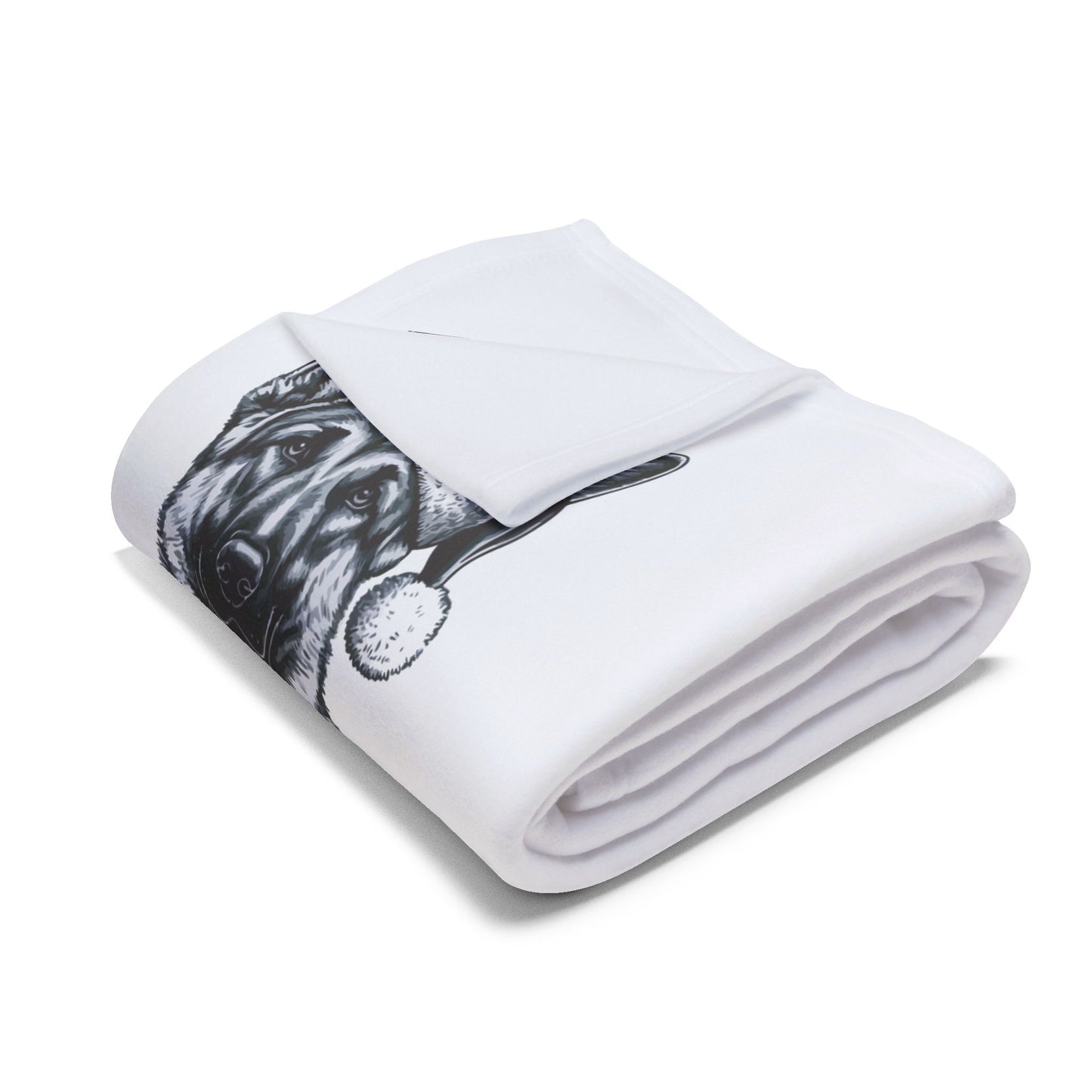 Santa Paws German Shepherd Arctic Fleece Blanket