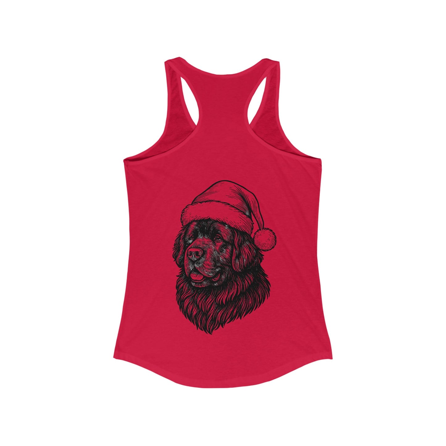 Santa Paws Newfie Women's Racerback Tank