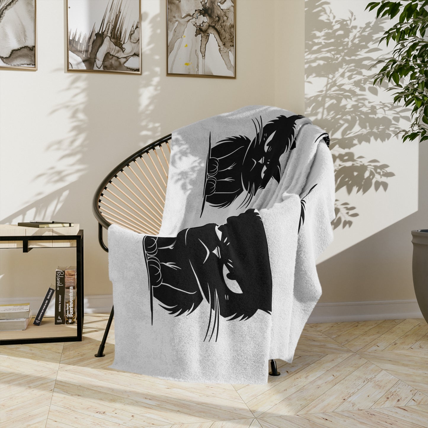 Angry Cat Velveteen Microfiber Blanket