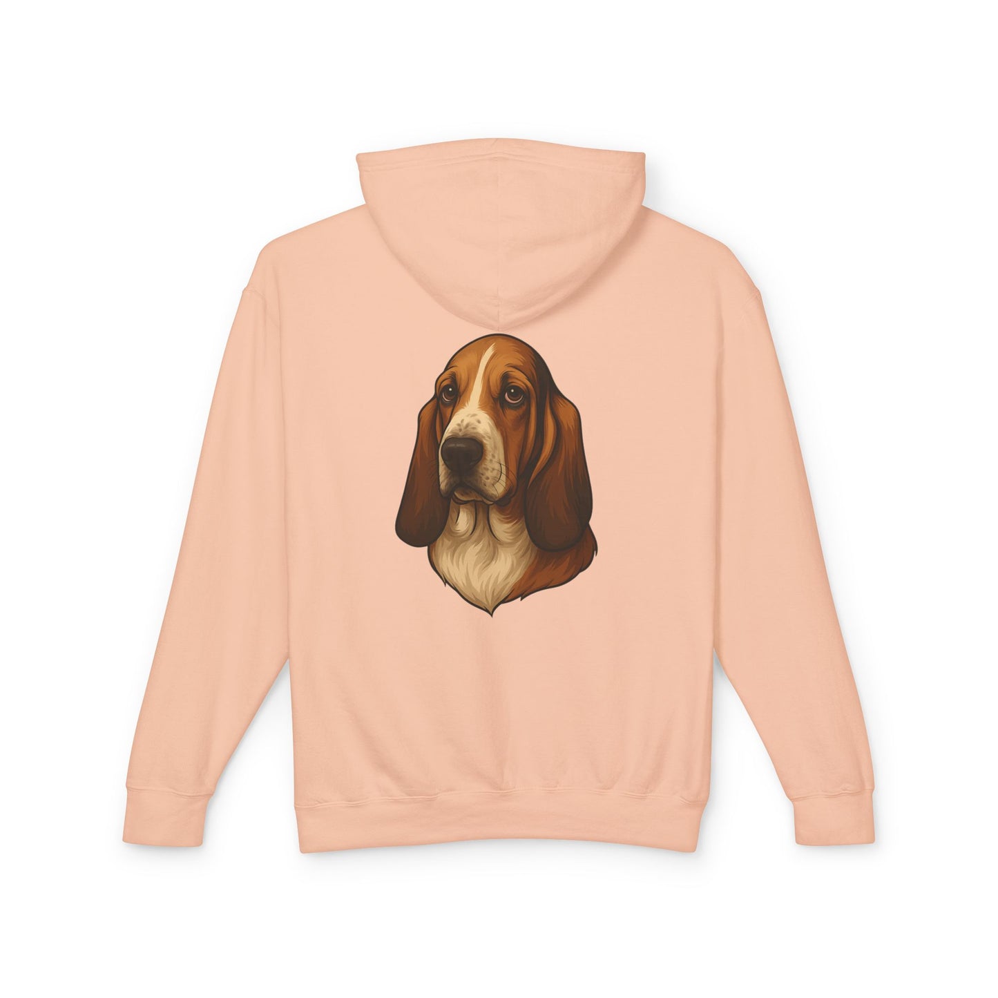 Basset Hound Head Unisex Lightweight Hoodie