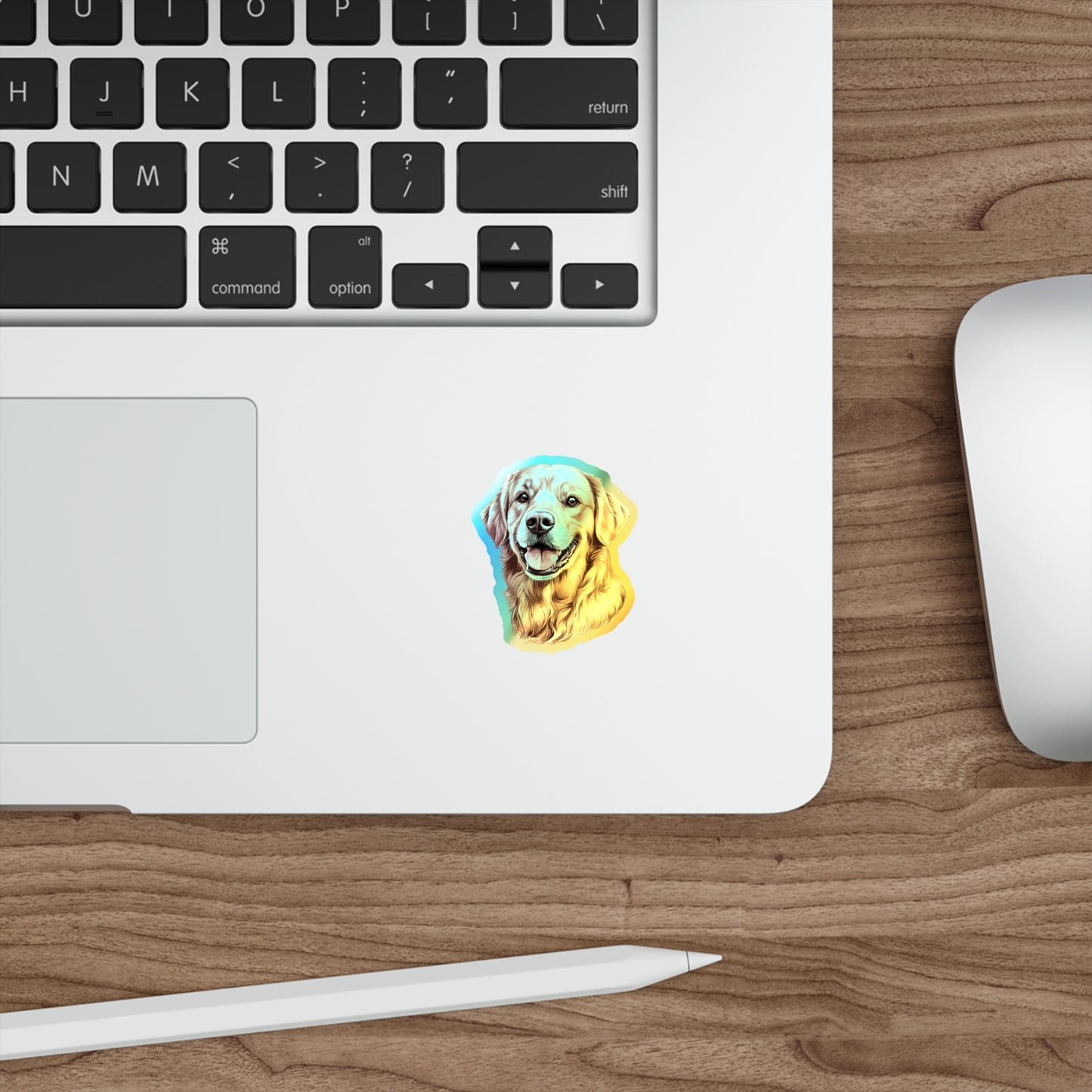 Golden Head Holographic Sticker