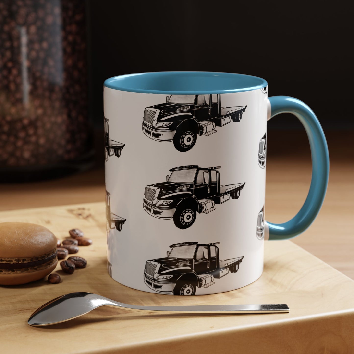 Flatbed Tow Truck 2-Tone Coffee Mug