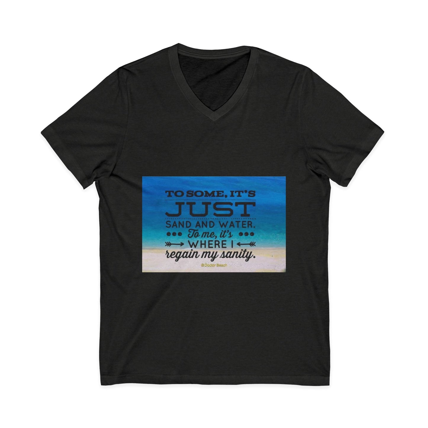 Dr. Beach Unisex Short Sleeve V-Neck Tee