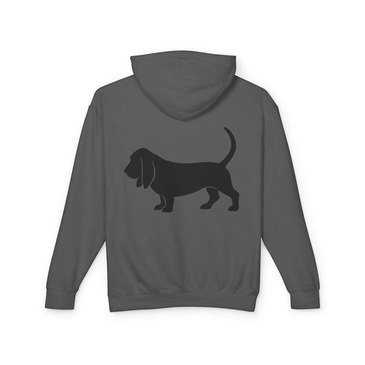 Basset Hound Silhouette Unisex Lightweight Hoodie