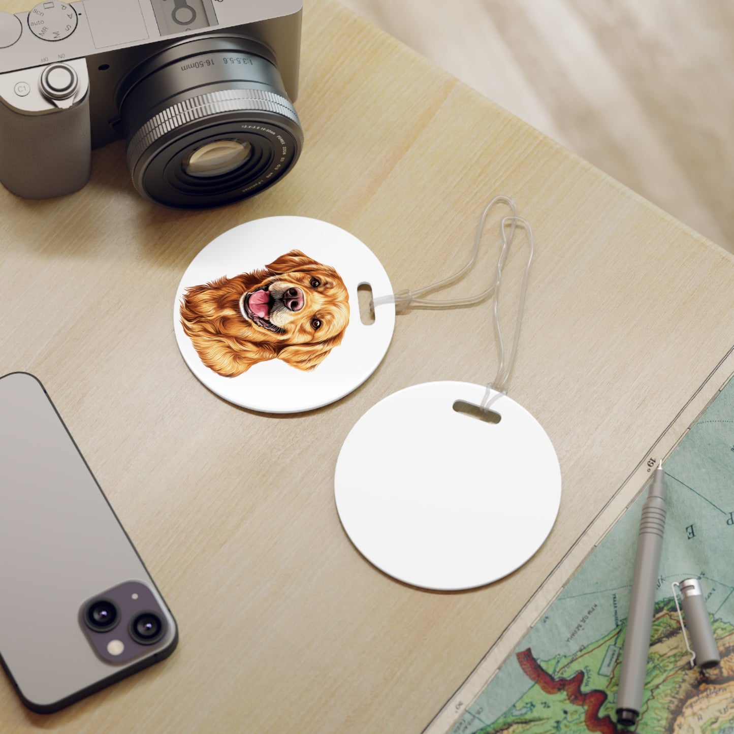 Golden Head Luggage Tag