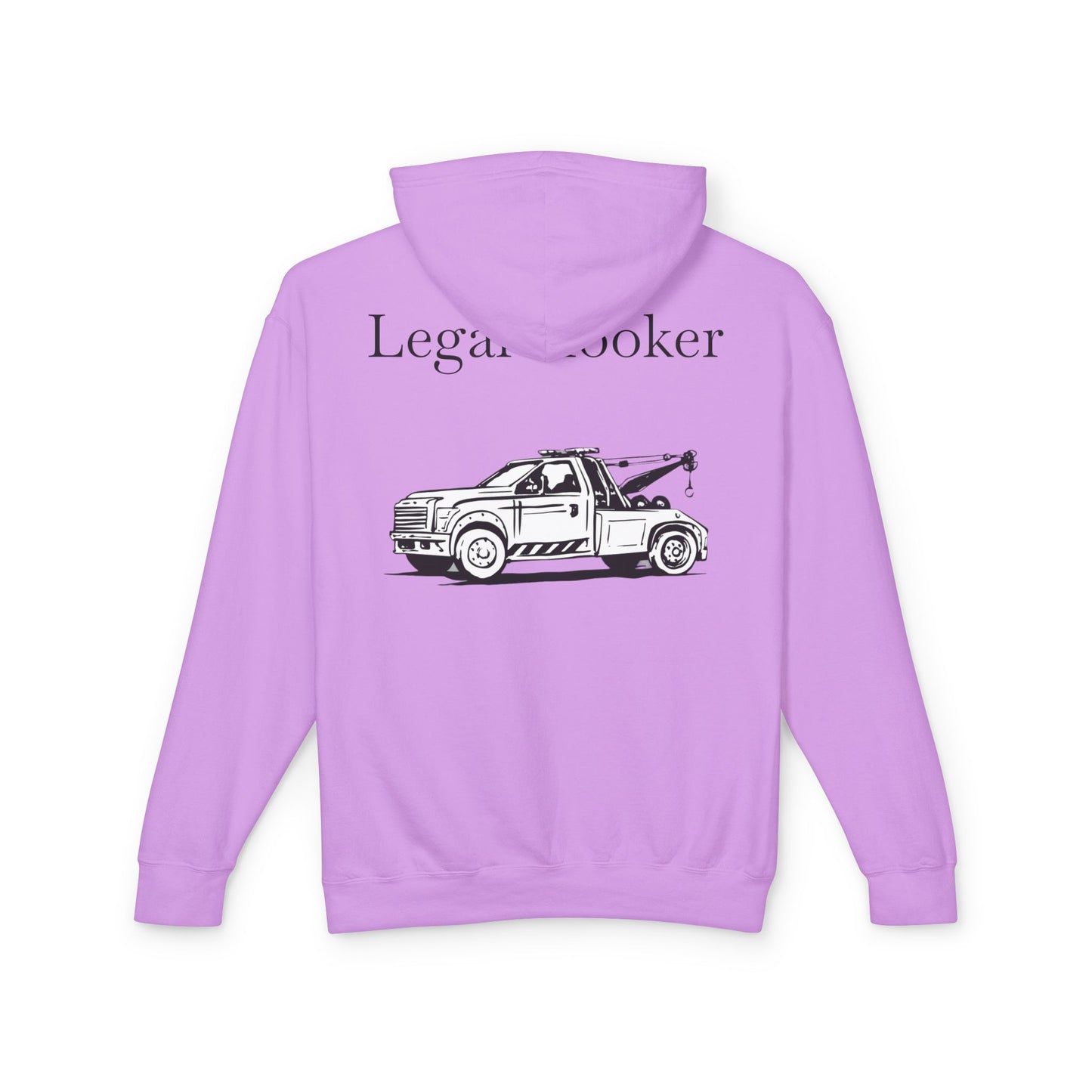 Legal H**ker Wheel Lift Tow Truck Unisex Lightweight Hoodie