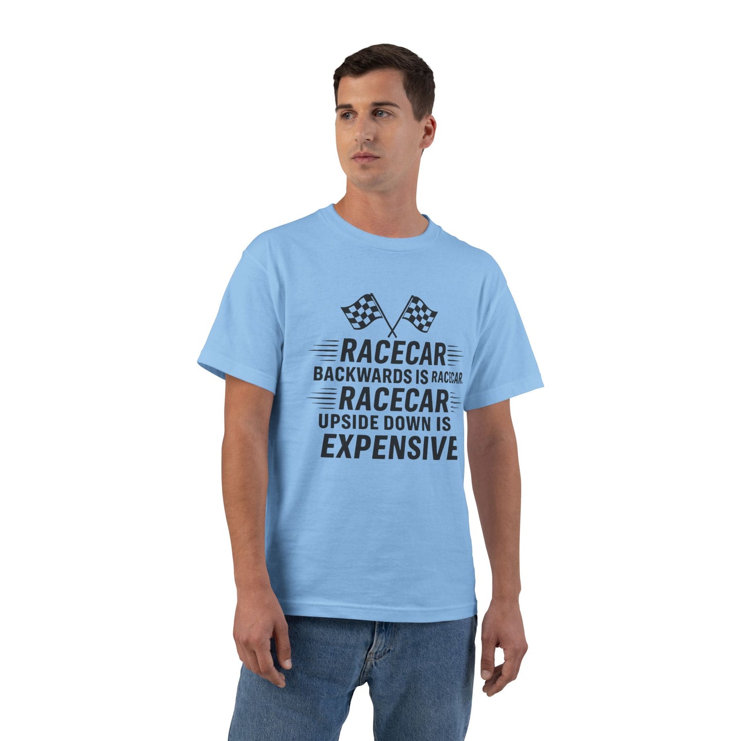 Racecar Backwards Men's Short-Sleeve Crewneck Tee