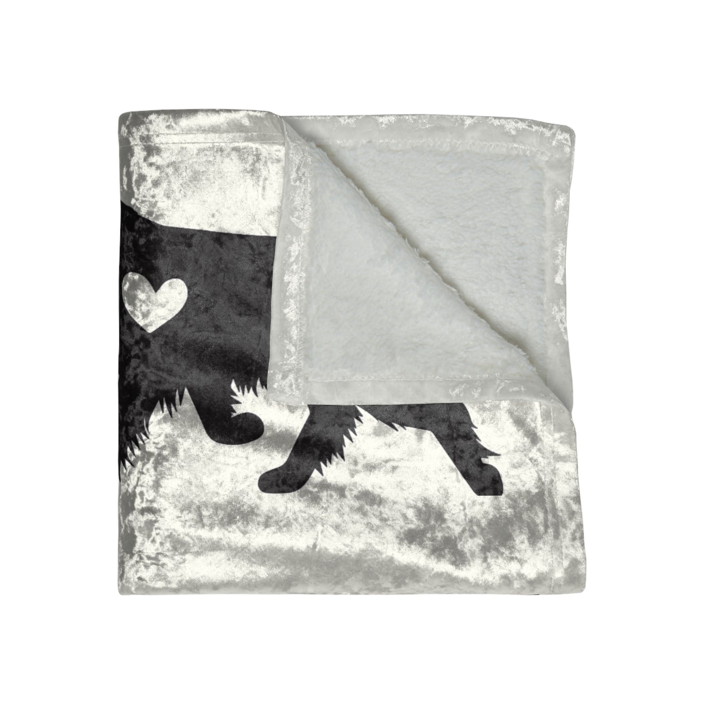 Heart Of Gold Crushed Velvet Blanket