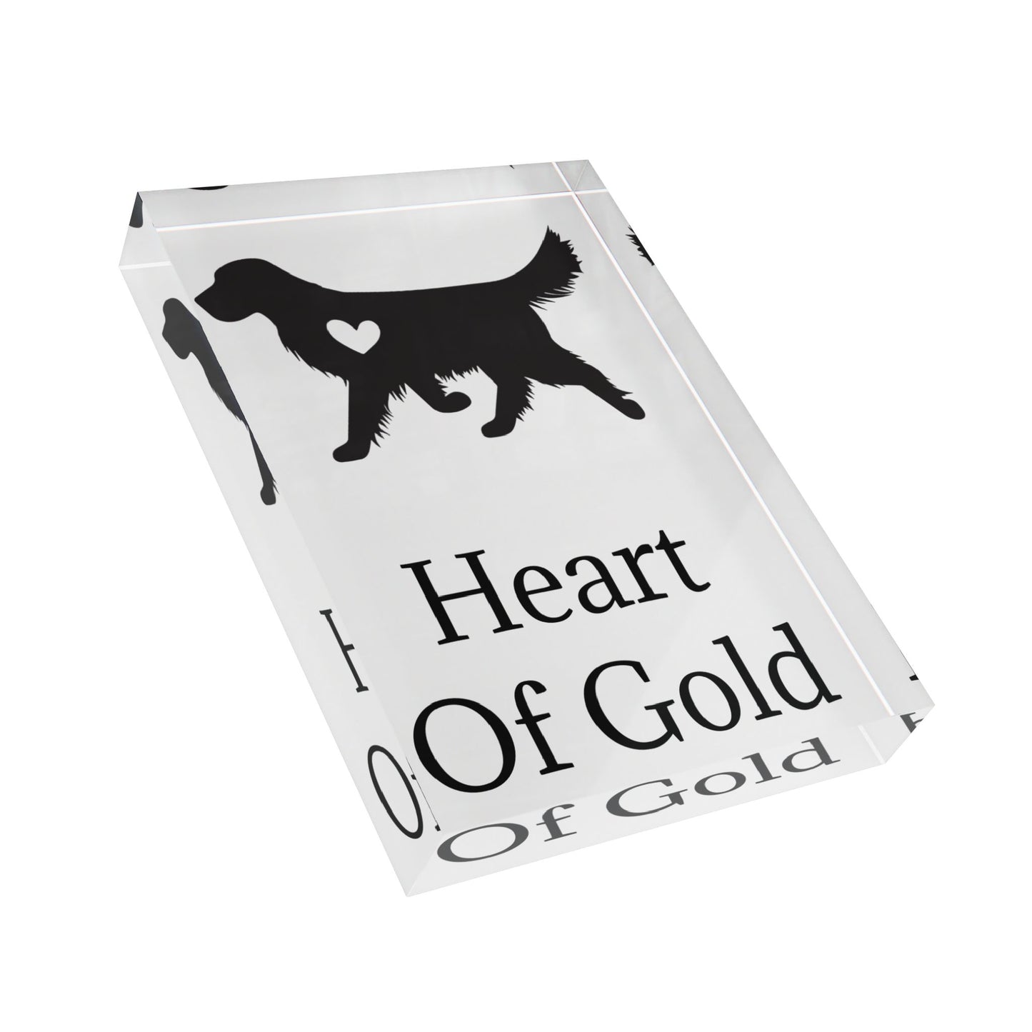 Heart Of Gold Acrylic Photo Block