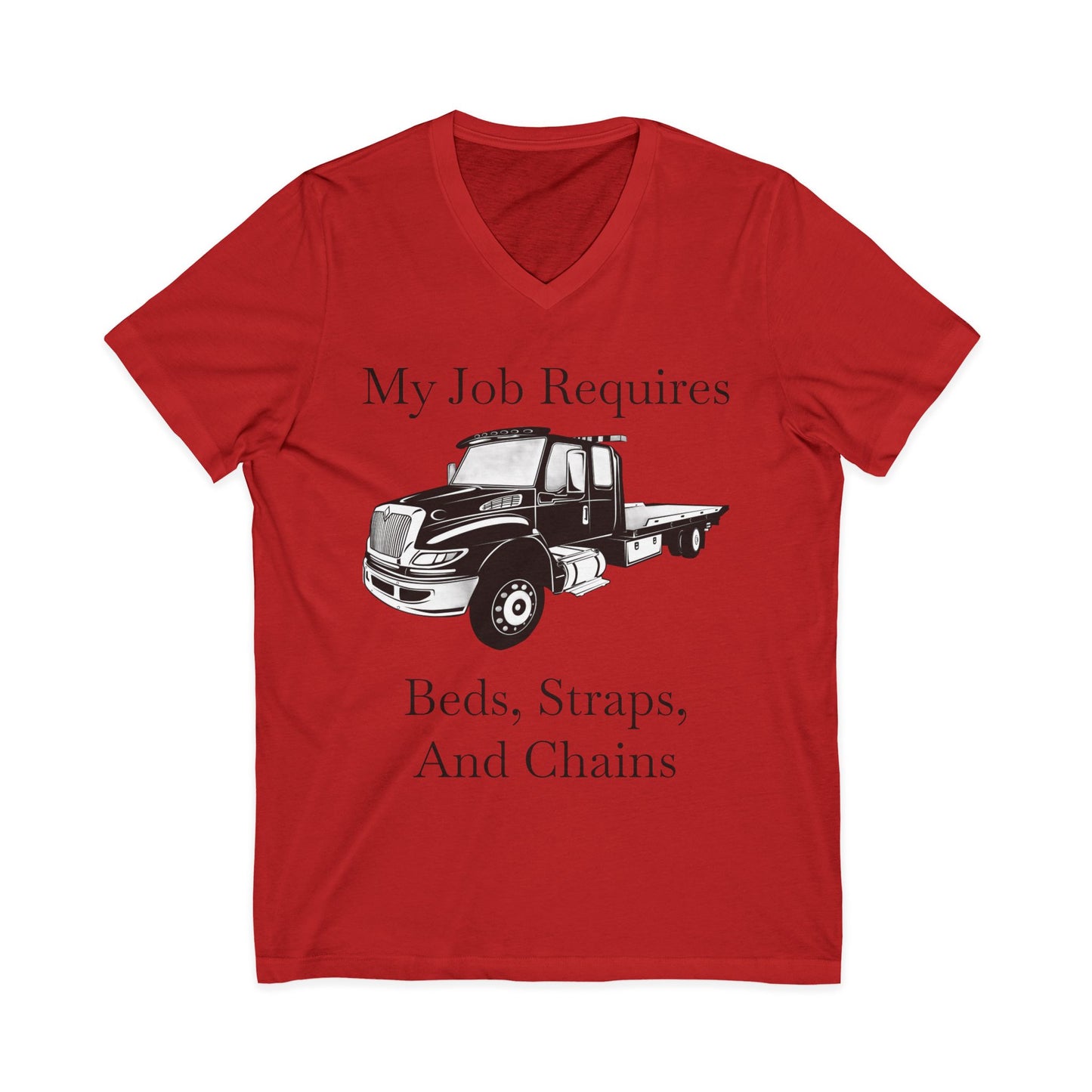 Beds, Straps, And Chains Unisex Short Sleeve V-Neck Tee