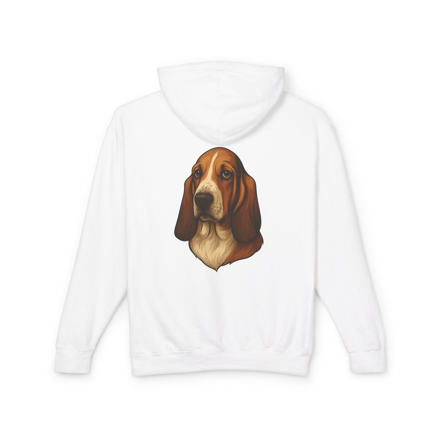Basset Hound Head Unisex Lightweight Hoodie