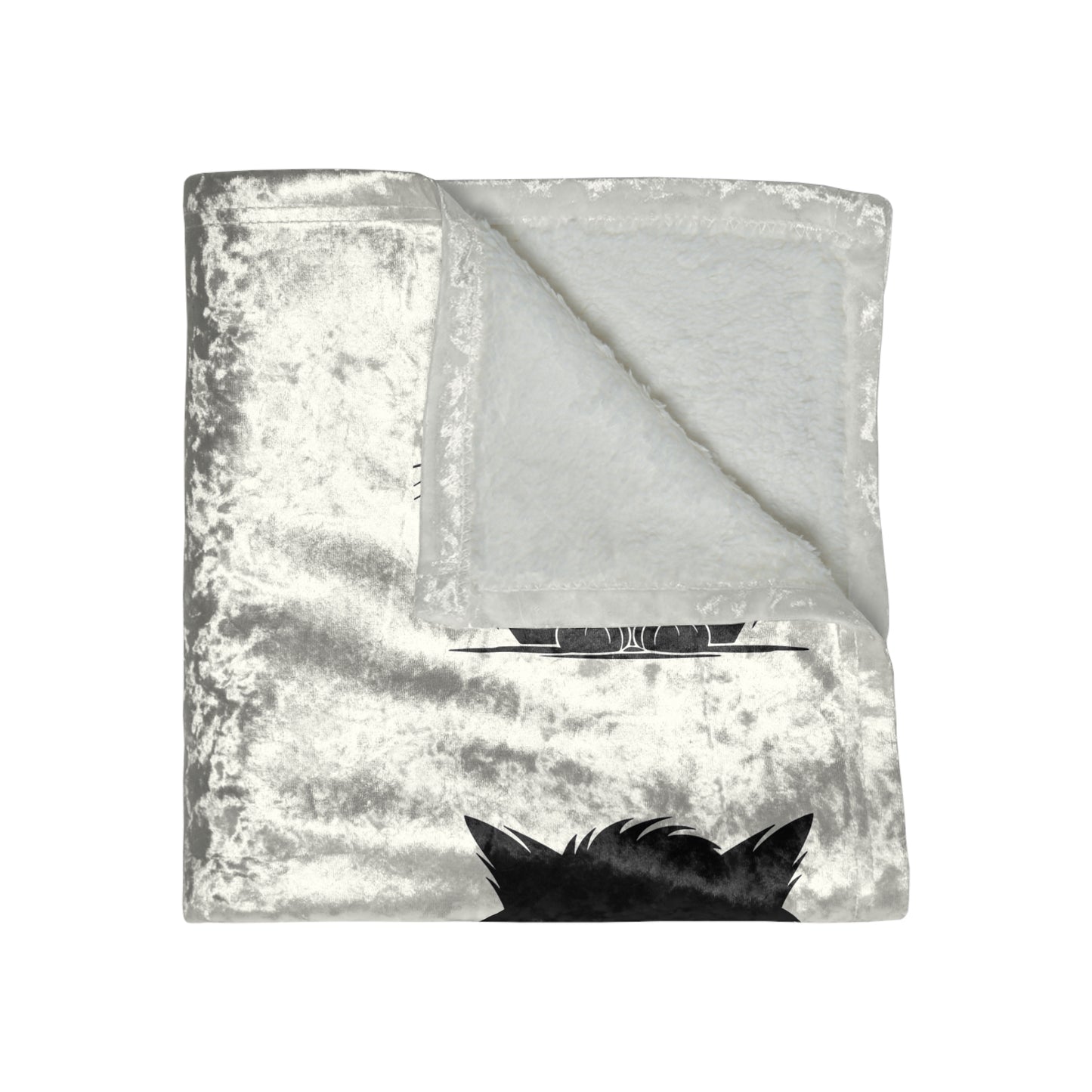 Angry Cat Crushed Velvet Blanket
