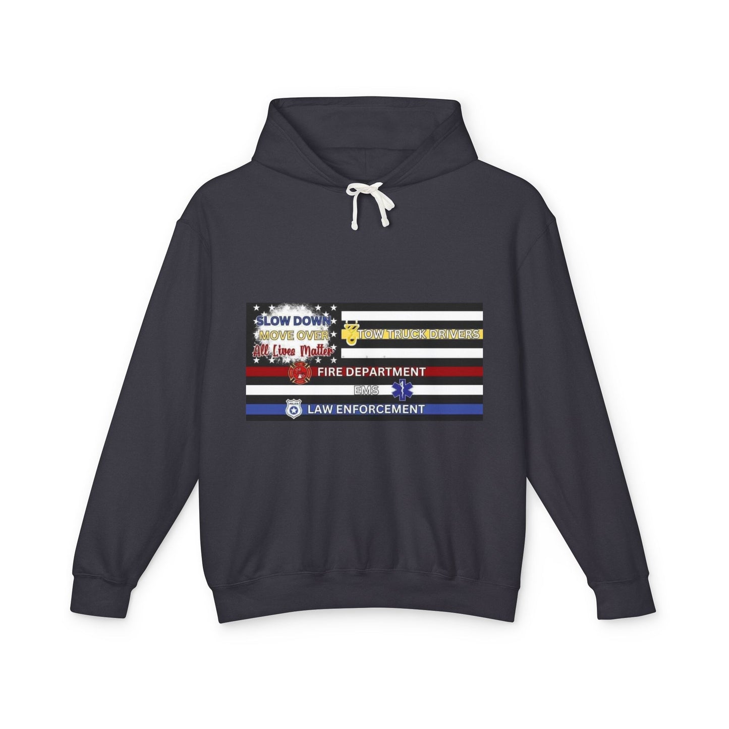 Slow Down Move Over Flag Unisex Lightweight Hoodie