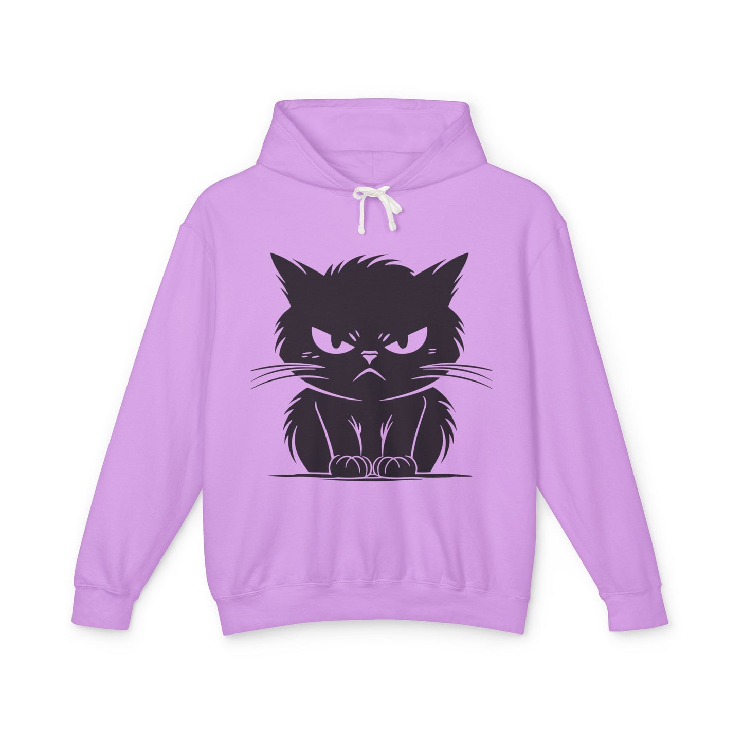 Angry Cat Unisex Lightweight Hoodie