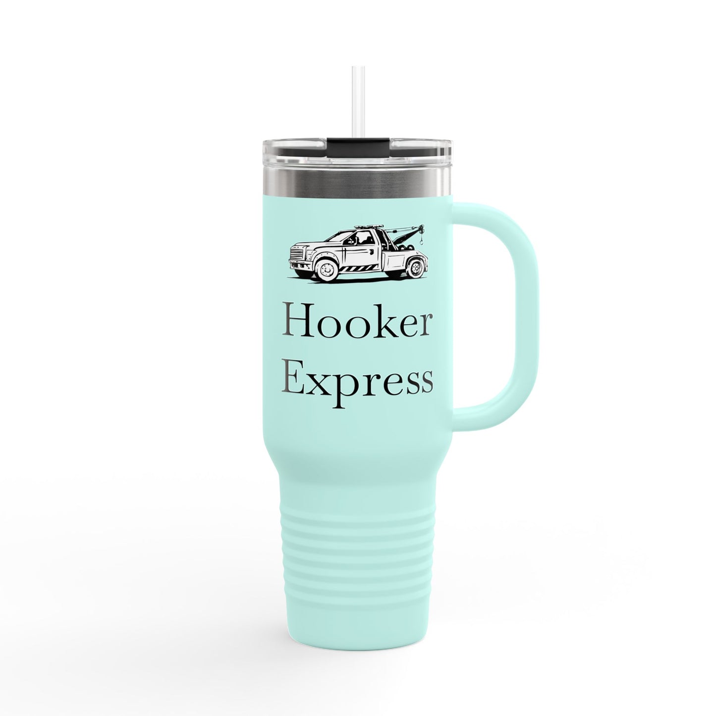 H**ker Express Wheel Lift Tow Truck Insulated Travel Mug