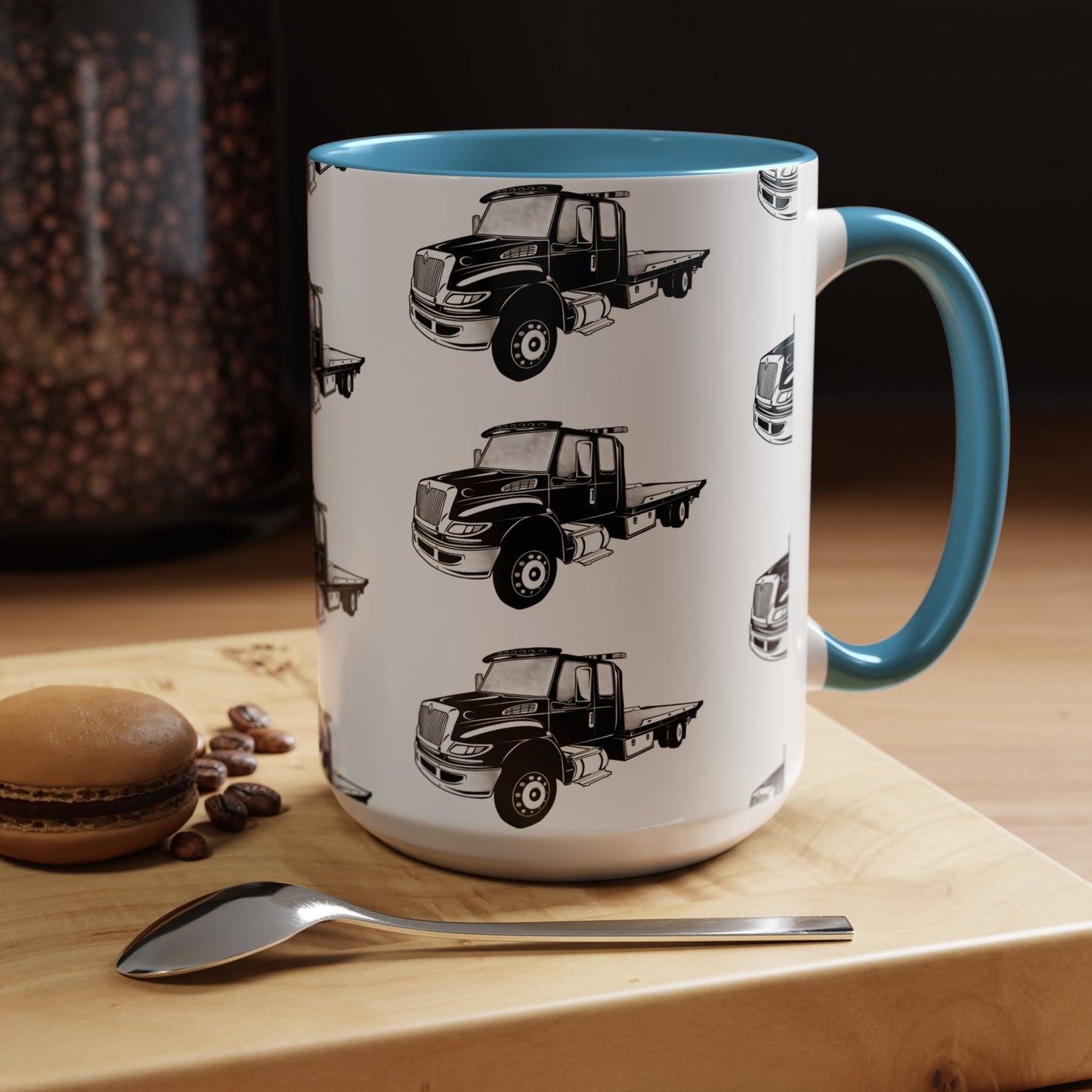 Flatbed Tow Truck 2-Tone Coffee Mug