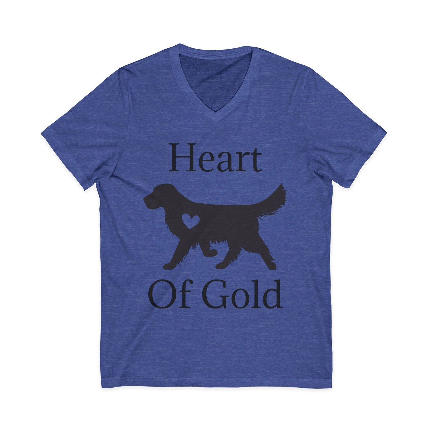 Heart Of Gold Unisex Short Sleeve V-Neck Tee