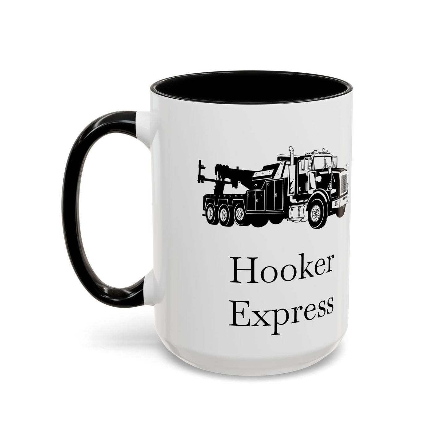 H**ker Express Heavy Tow Truck 2-Tone Coffee Mug