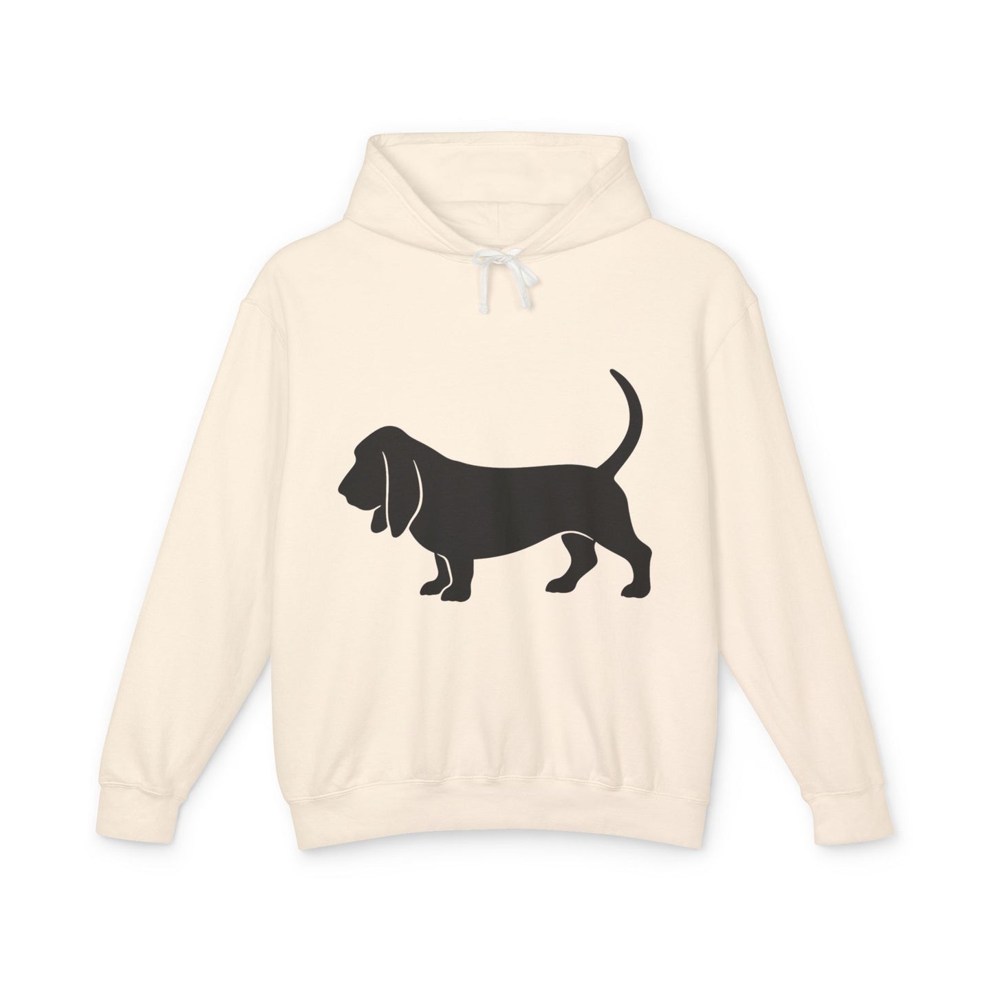 Basset Hound Silhouette Unisex Lightweight Hoodie