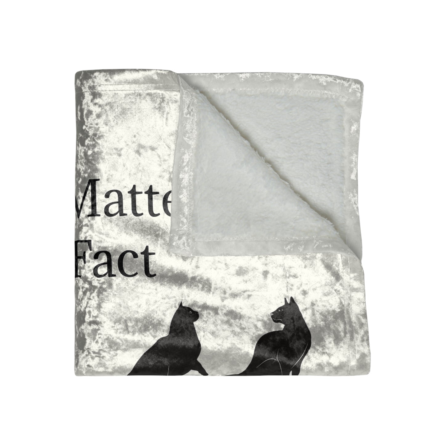 Matter Of Fact Cat Crushed Velvet Blanket