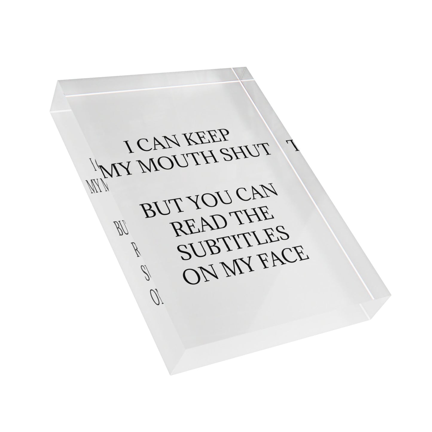 Subtitles Acrylic Photo Block
