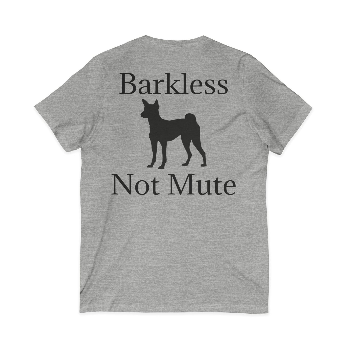 Barkless Not Mute Unisex Short Sleeve V-Neck Tee