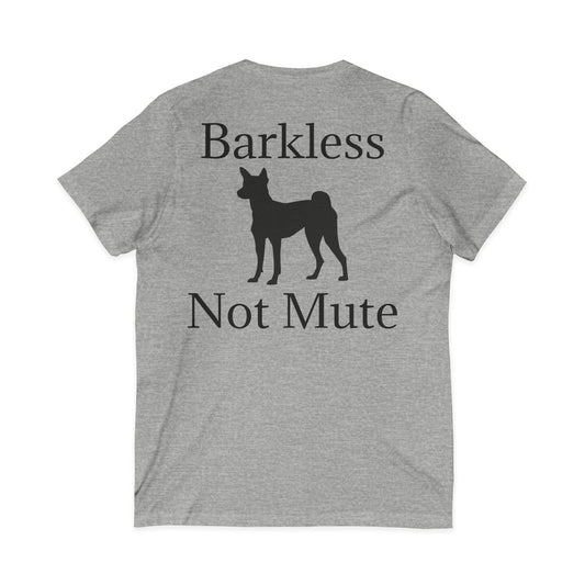Barkless Not Mute Unisex Short Sleeve V-Neck Tee