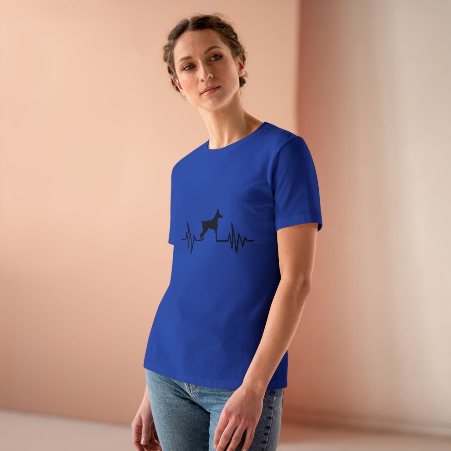 My Heart Beats For Dobermans Women's Short Sleeve Crewneck Tee