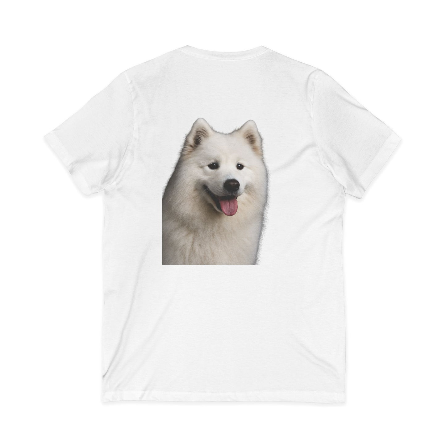 Samoyed Head Unisex Short Sleeve V-Neck Tee