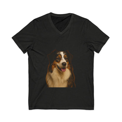 Aussie Head Unisex Short Sleeve V-Neck Tee