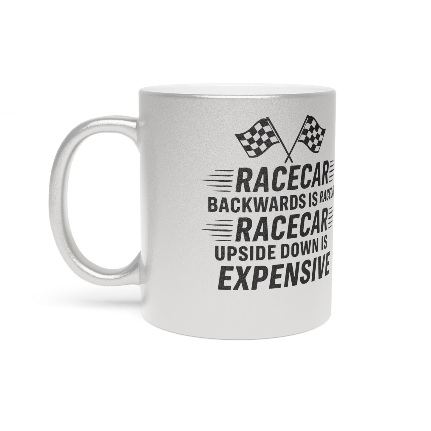 Racecar Backwards Metallic Coffee Mug