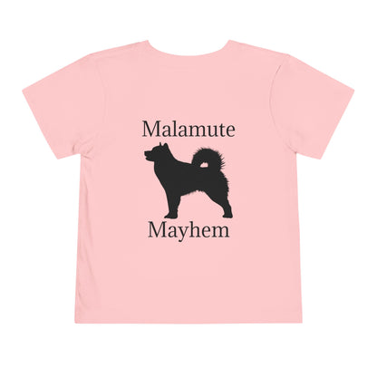 Malamute Mayhem Toddler Unisex Short Sleeve Crewneck Tee