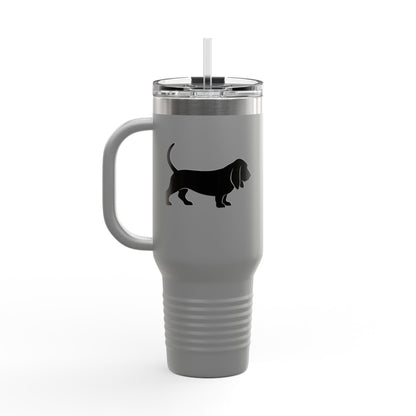 Basset Silhouette Insulated Travel Mug